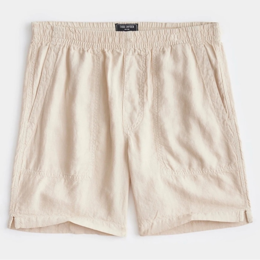 Todd Snyder 100% Linen 7” Inseam Beach Shorts